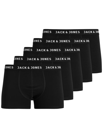 Jack & Jones Set 5er Pack Trunks Boxershorts Stretch Unterhose in Schwarz