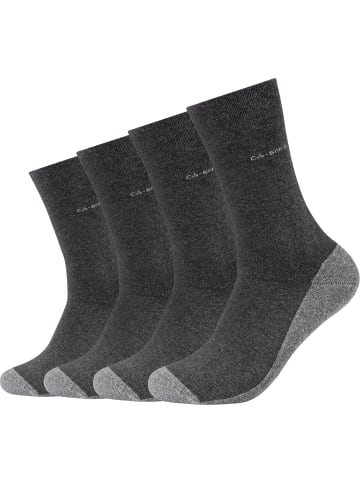 camano Baumwolle Unisex-Socken 4 Paar ca-soft walks in anthrazit
