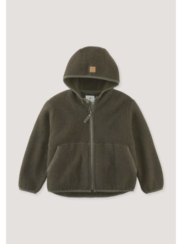 Hessnatur Wollfleece Jacke in vintage oliv