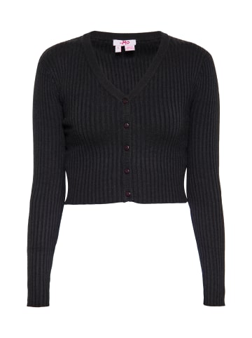 myMo Damen Cropped Cardigan in SCHWARZ