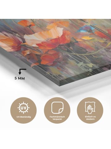 OnlyWow Acrylglasbild Bunte Blumen