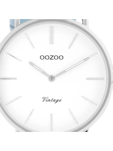 Oozoo Armbanduhr Oozoo Vintage Series hellblau groß (ca. 40mm)