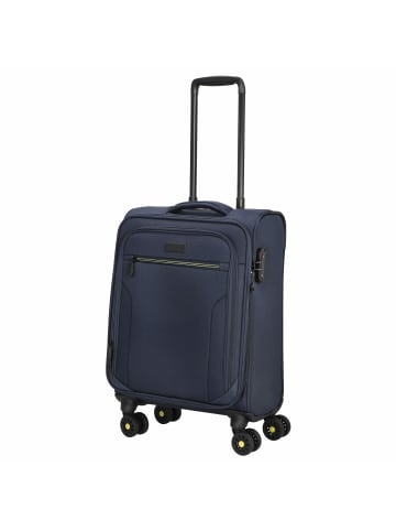 D&N Travel Line 9704 - 4-Rollen-Kabinentrolley S 55 cm (dark red) in dark blue