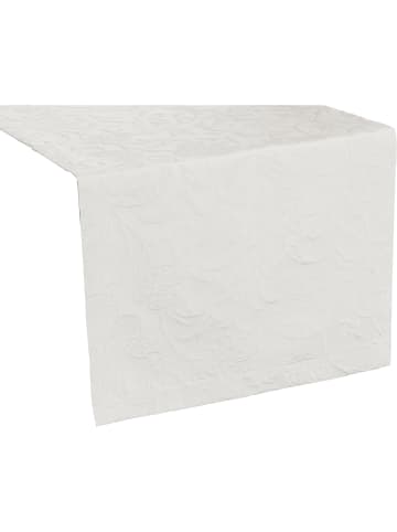Pichler Jacquard, Baumwollmischung Tischläufer Cordoba in weiß