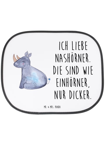 Mr. & Mrs. Panda Sonnenschutz Auto Einhorn Nashorn mit Spruch in Weiß