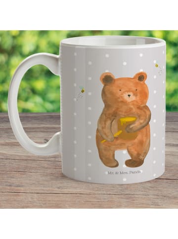 Mr. & Mrs. Panda Pott Bär Honig ohne Spruch in Grau Pastell