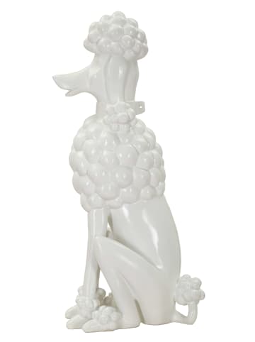 Mauro Ferretti Weißer Pudel aus Kunstharz, 20 x 26 x 61 cm