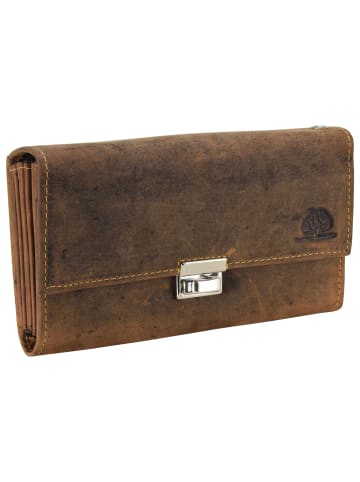 Greenburry Vintage Kellnerbörse Leder 18 cm in braun