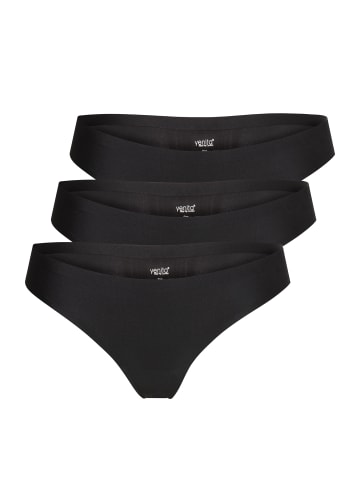 Yenita® Strings "Invisible" 3er Pack aus Mikrofaser in schwarz