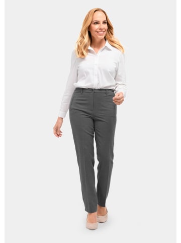 GOLDNER Kurzgröße:  Flanellhose ANNA Angenehm weiche Flanell-Hose ANNA in grau