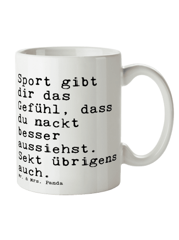 Mr. & Mrs. Panda Tasse Sport gibt dir das... mit Spruch in Weiß