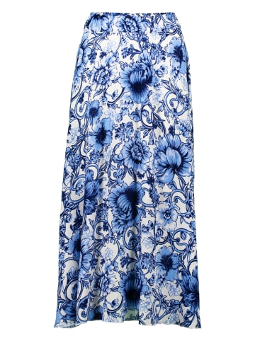 Zero  Maxirock mit Blumenmuster in CreamBlue