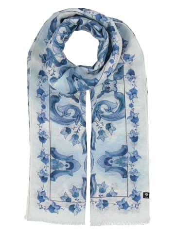 Fraas Schal in marine ecru - 0001