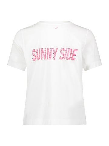 CARTOON Printshirt mit Rundhalsausschnitt in White/Pink