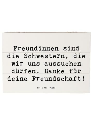 Mr. & Mrs. Panda Schatzkiste Spruch Freundinnen Schwestern mit S... in Weiß