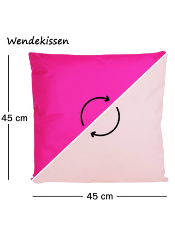 JACK Outdoor Dekokissen Wende 45x45cm inkl. Füllung in Pink/Rosa