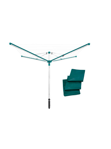 Leifheit Wäscheschirm Linomatic 500 Deluxe Cover silber grün 231,9 x 231,9 x 174,0 cm