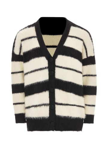 myMo Cardigan in Schwarz Wollweiss