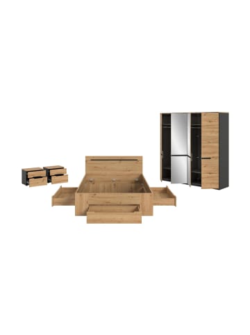 ebuy24 Schlafzimmer-Set Canu (4-teilig) Eiche 1 x 1 cm
