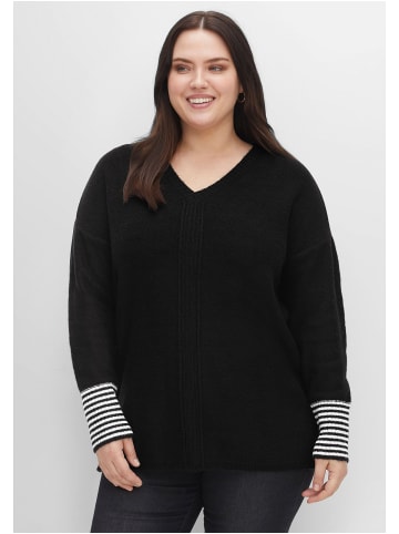 sheego Pullover in schwarz