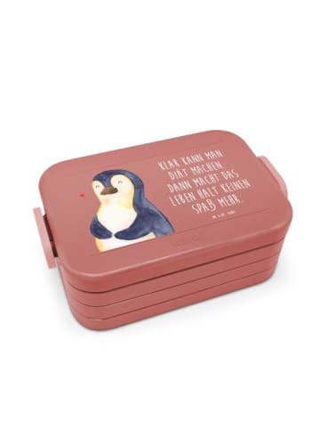 Mr. & Mrs. Panda MEPAL Bentobox Pinguin Diät Motiv mit Spruch in Rot Pastell