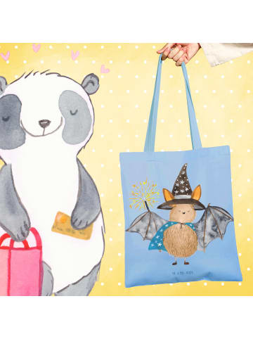 Mr. & Mrs. Panda Stofftasche Fledermaus Zauberer ohne Spruch in Sky Blue