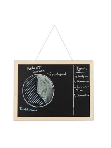 relaxdays 4x Kreidetafel in Schwarz - (B)40 x (H)30 cm
