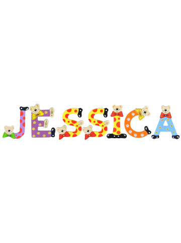 Playshoes Deko-Buchstaben "JESSICA" in bunt