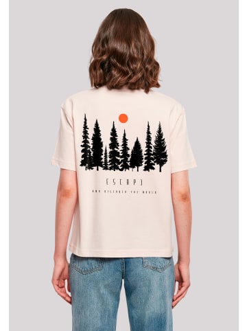 F4NT4STIC Ladies Everyday Tee Escape Discover the World Forest in pink