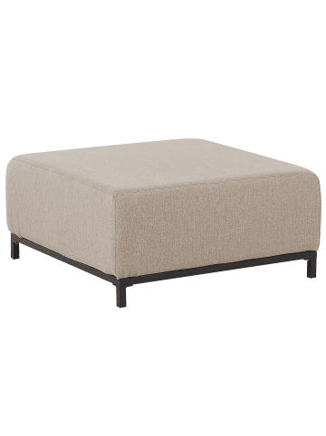 Beliani Ottomane ROVIGO in Beige/Schwarz - (W) 83 x (H) 38 x (L) 83 cm