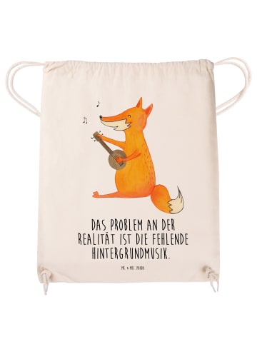 Mr. & Mrs. Panda Jutebeutel Fuchs Gitarre mit Spruch in Creme