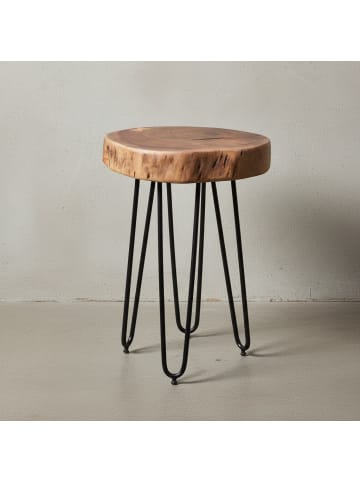 KADIMA DESIGN Massivholz Beistelltisch BAGLI 35 x 35 cm Wohnzimmertisch in Akazie