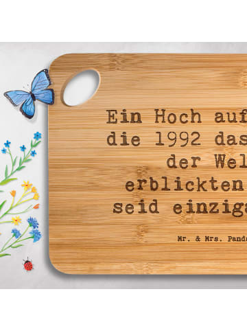 Mr. & Mrs. Panda Schneidebrett Spruch 1992 Geburtstag Einzigarti... in Braun