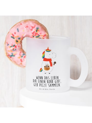 Mr. & Mrs. Panda Becher Einhorn Pilz mit Spruch in Transparent