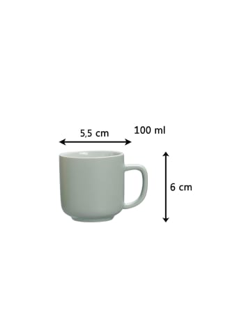 Ritzenhoff & Breker Espressotasse mit Untertasse Jasper 100 ml in Mint