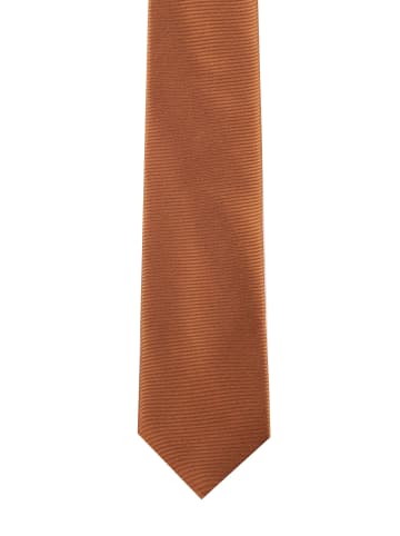 Roy Robson Krawatte aus 100% Seide - mit feiner Musterung in RUST