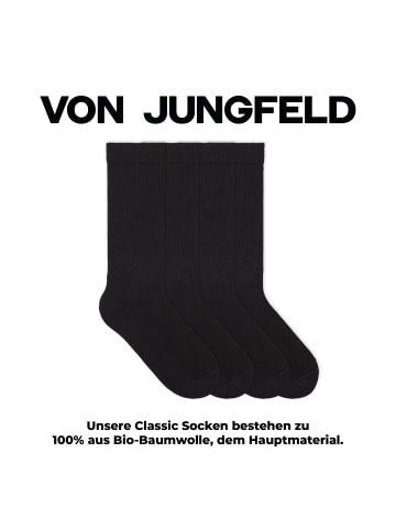 von Jungfeld Tennissocken Einfarbige Classics in Pitch Black