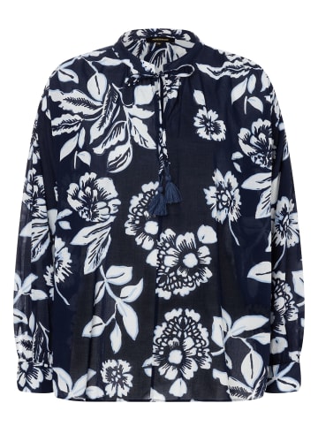 More & More Blumenprintbluse in shadow flower print dark blue
