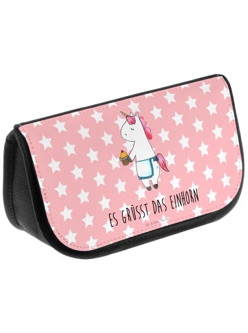 Mr. & Mrs. Panda Make-Up Tasche Einhorn Muffin mit Spruch in Rot Pastell
