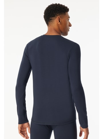 Schiesser Langarmshirt Rundhals in Nachtblau