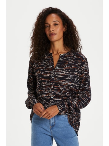 Kaffe Langarm - Hemd KAdaria in Black Irregular Lines