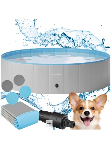 tectake Hundebadewanne Nele, faltbar, mit Schlauchanschluss