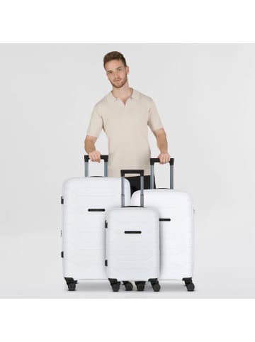 Polestream Strz by Asteroid 4 Rollen Kofferset 3-teilig mit Dehnfalte in pearl white