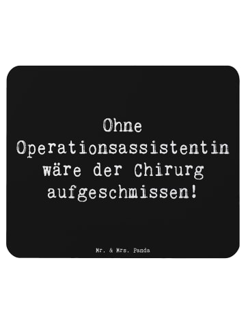Mr. & Mrs. Panda Mousepad Spruch Operationsassistentin Wichtigke... in Schwarz