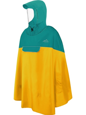 Normani Outdoor Sports Regenponcho Sohra in Petrol/Gelb