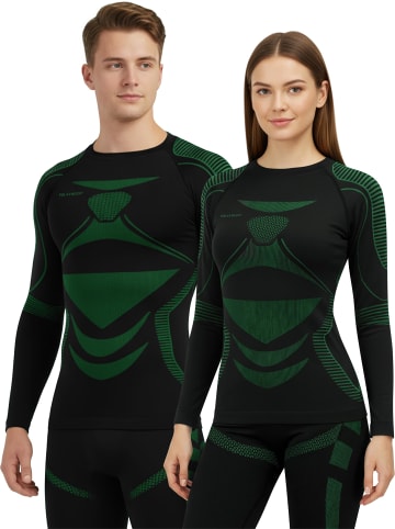 Polar Husky 1x Thermooberteil Thermoshirt langarm für Damen und Herren Extreme Active Wear in Grün