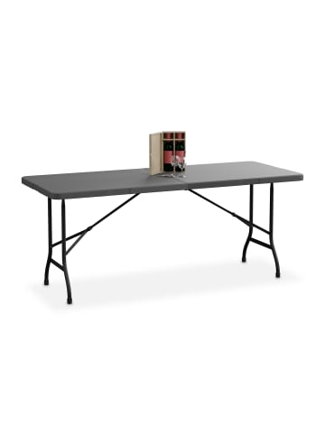 relaxdays Gartentisch in Grau - (B)180 x (H)72 x (T)74 cm