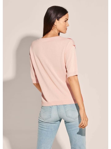 MADELEINE Feinstrickpullover mit Blütenprint in koralle / rosé