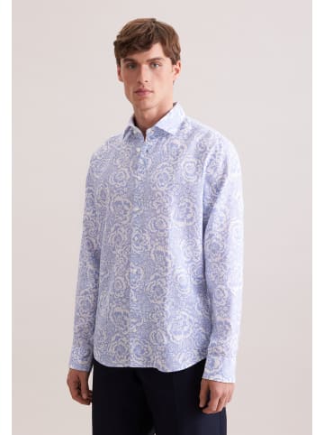 Seidensticker Leinenhemd Shaped in Hellblau