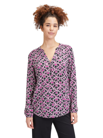 CARTOON Casual-Bluse mit Muster in Schwarz/Pink